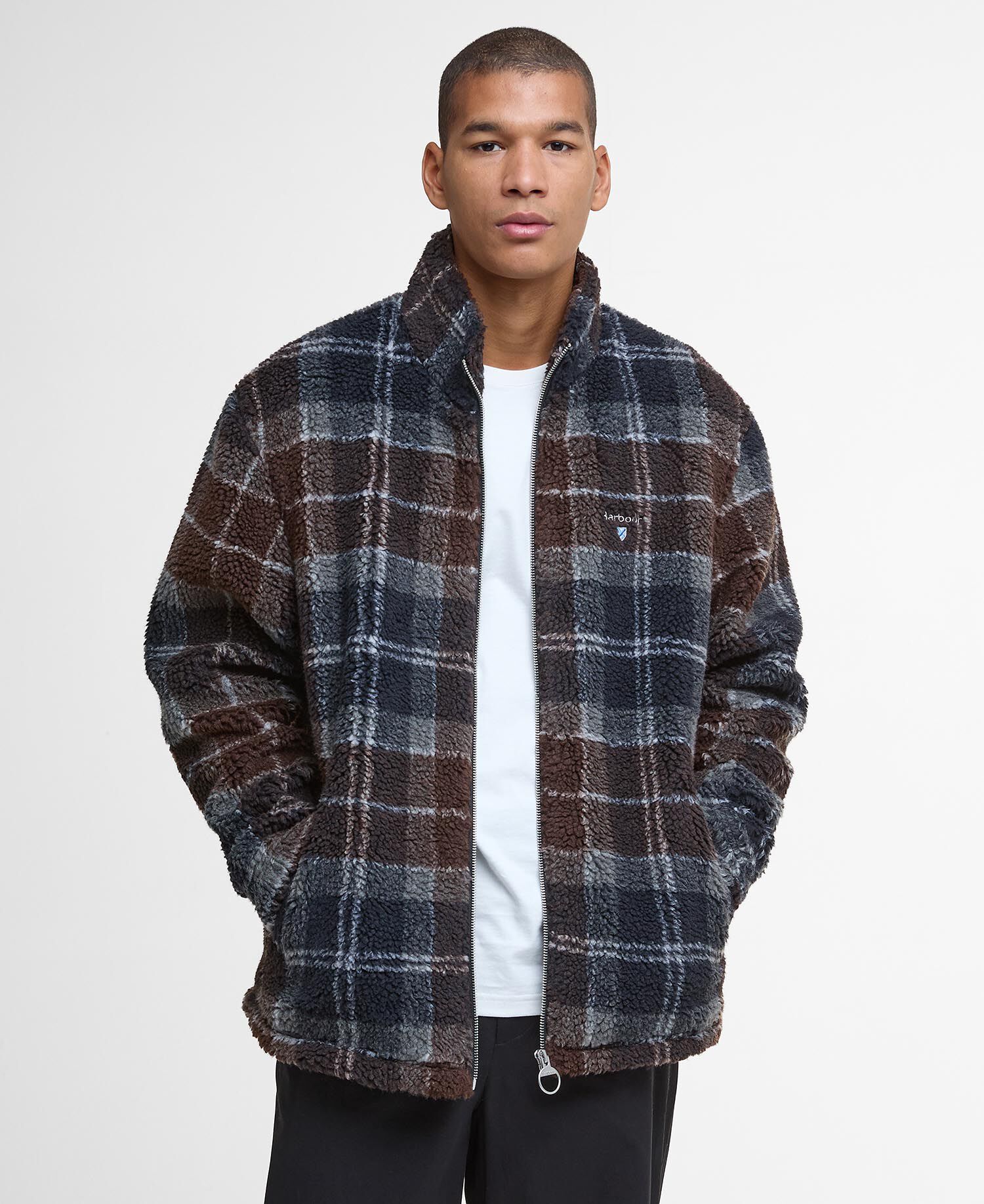 Fleecejacke Tartan Sherpa Midnight Oak Tartan