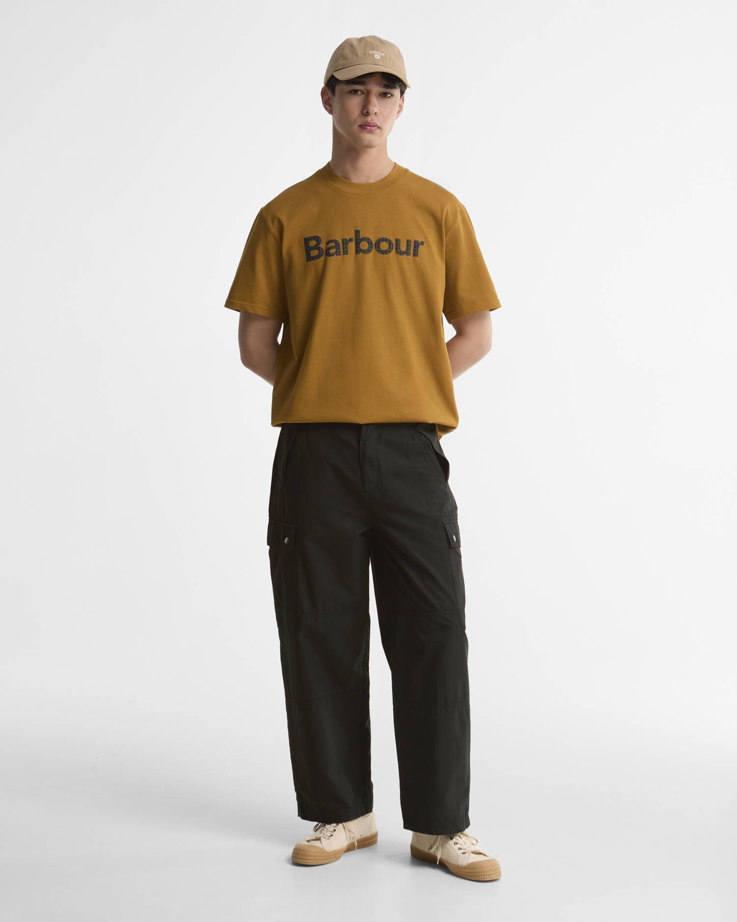 Tartan Logo Oversized Graphic T-Shirt Cumin image number 1
