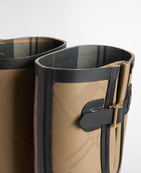 Leighton Tartan Wellingtons Military Brown/Black