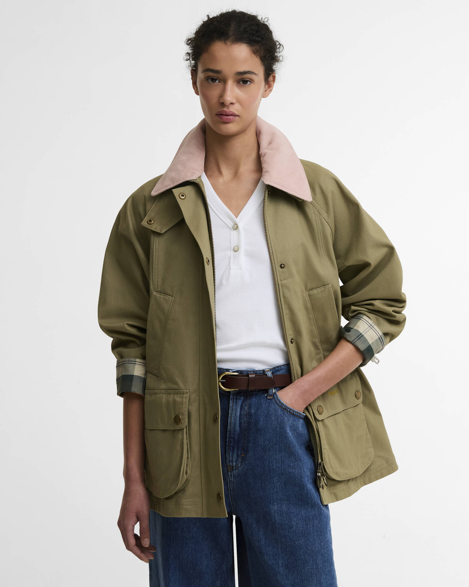 Freizeitjacke Modern Beadnell Bleached Olive/Ancient/Gardenia image number 0