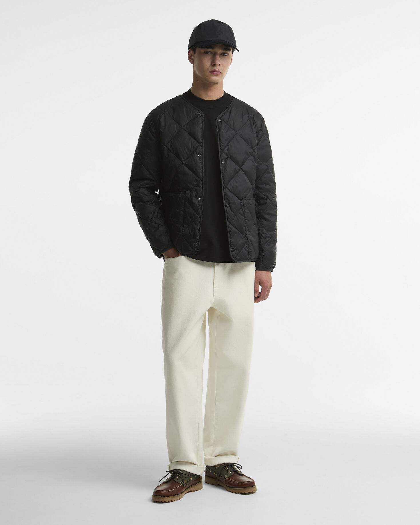 Lightweight Down Reversible Puffer Liner Black