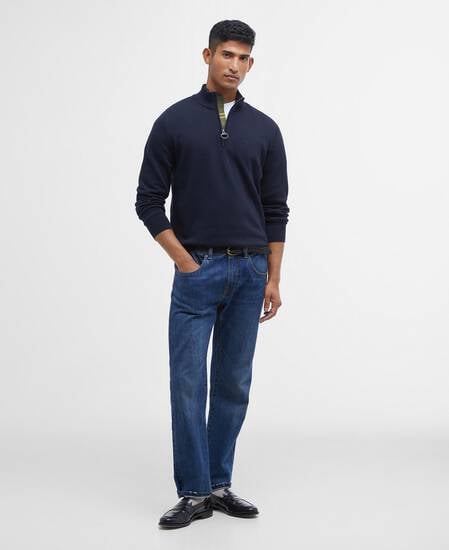 Cotton Quarter-Zip Jumper Classic Navy