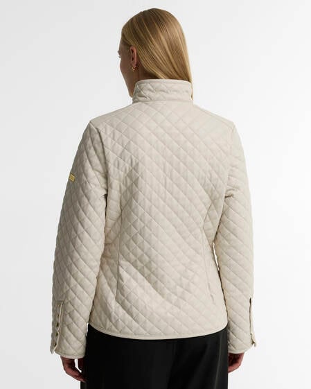 Binetto Faux-Leather Quilted Jacket Moonbeam