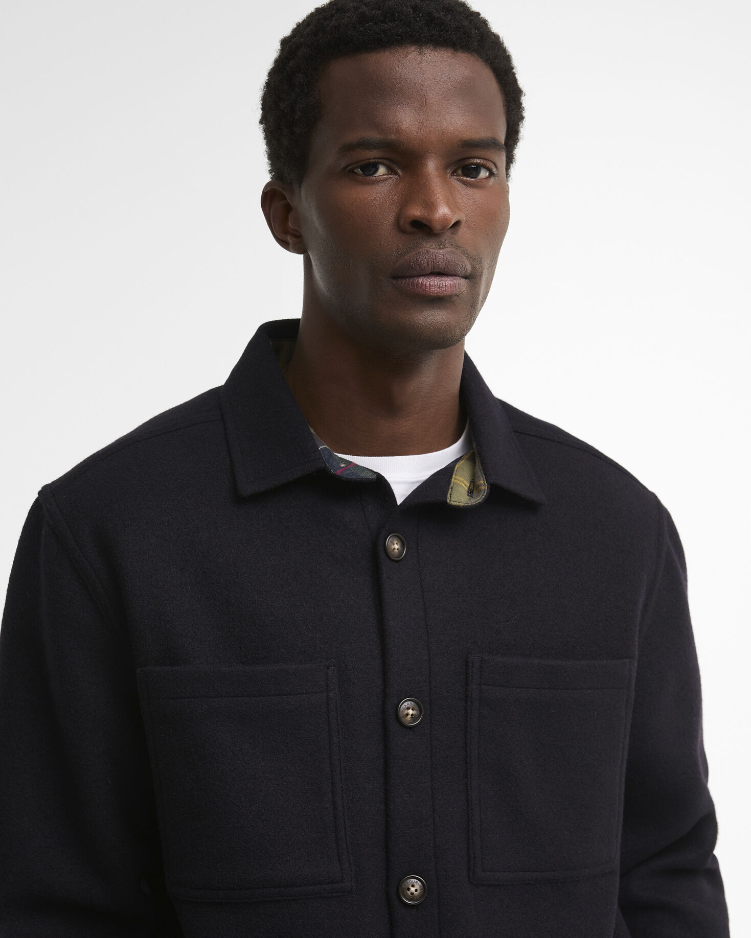 Overshirt misto lana Marltown leggermente aderente Navy Marl