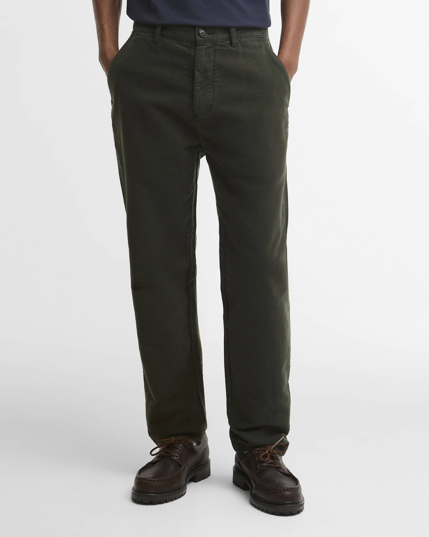 Pantaloni in fustagno dalla vestibilit&agrave; leggermente aderente Sage image number 1