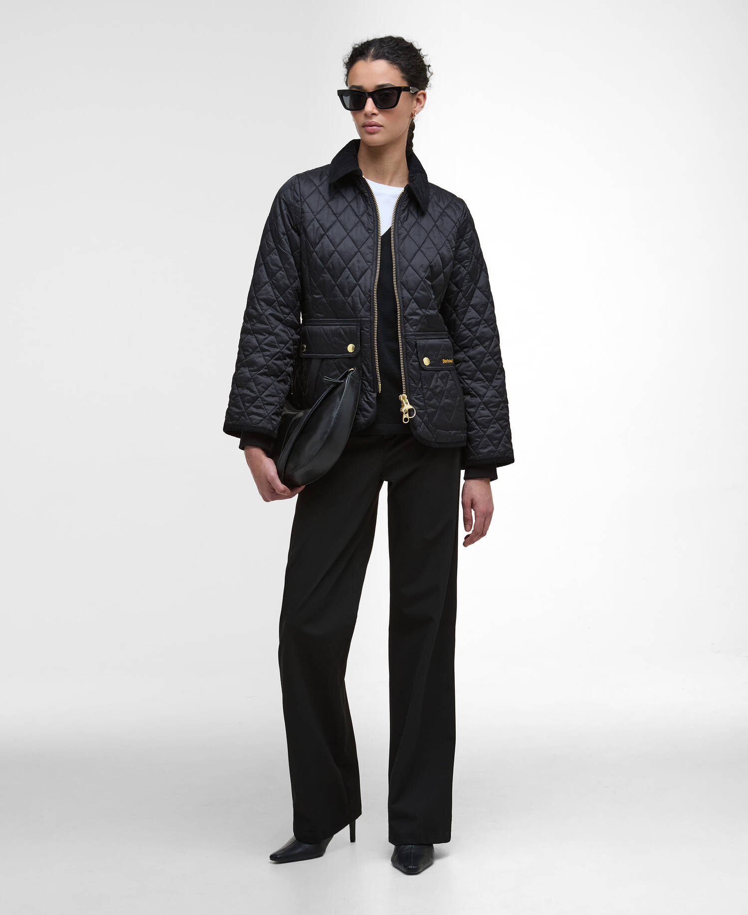 Beadnell Fitted Quilted Jacket Black/Classic image number 1