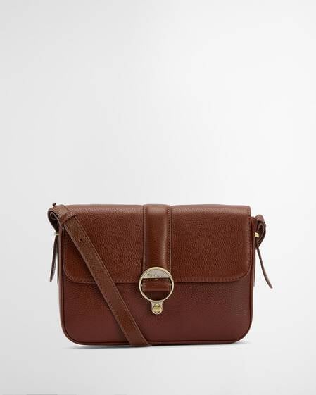 Rosa Leather Crossbody Bag Brown