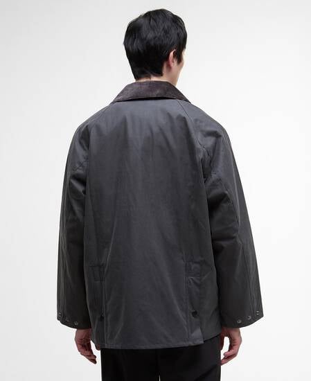 Oversized Bedale Waxed Jacket Classic Grey