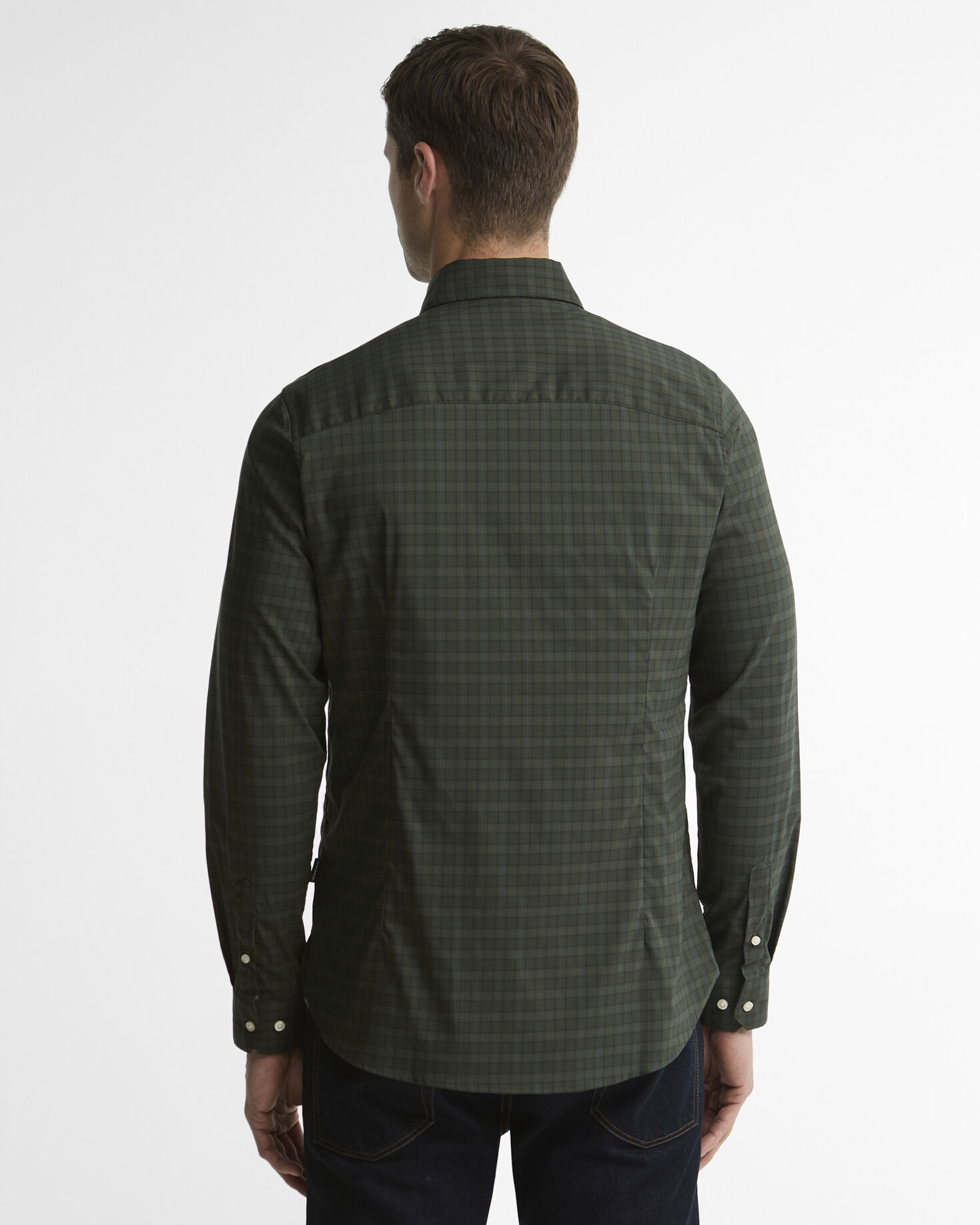 Harleton Tartan Tailored Long-Sleeved Shirt Pine Glen