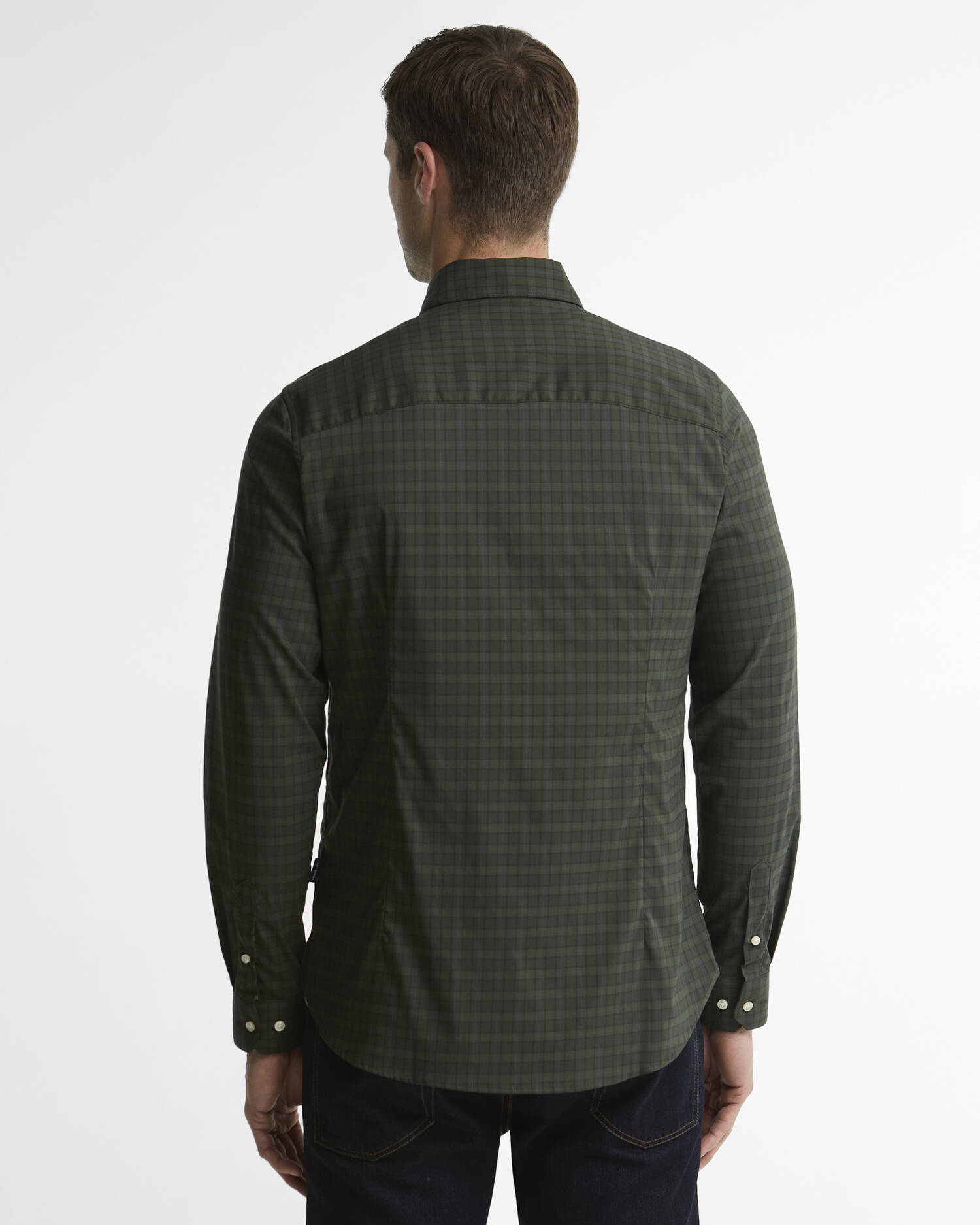 Harleton Tartan Tailored Long-Sleeved Shirt Pine Glen image number 2