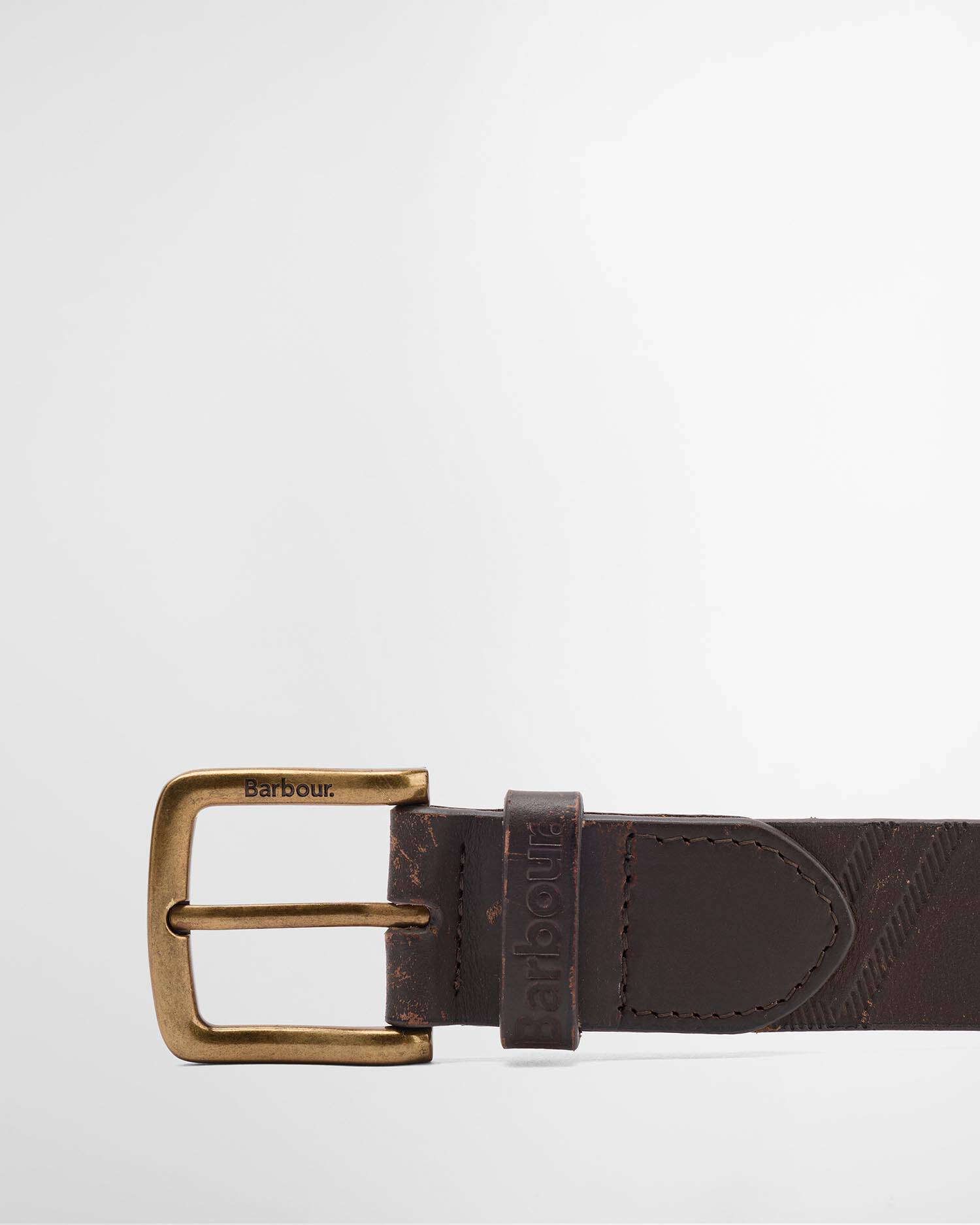 Irvine Leather Belt Dark Brown image number 1