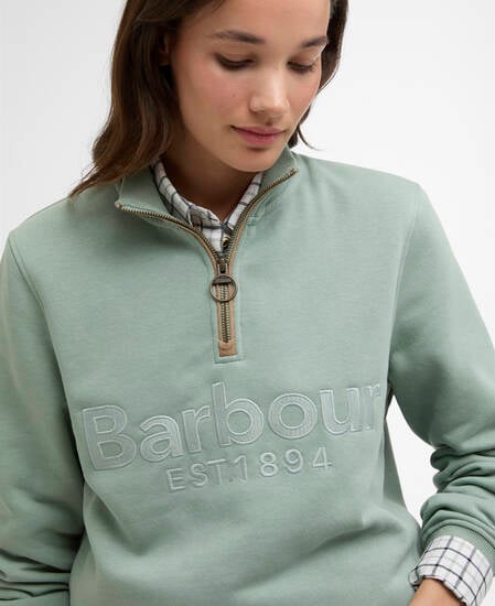Cynthia Quarter-Zip Jumper Blue Sage
