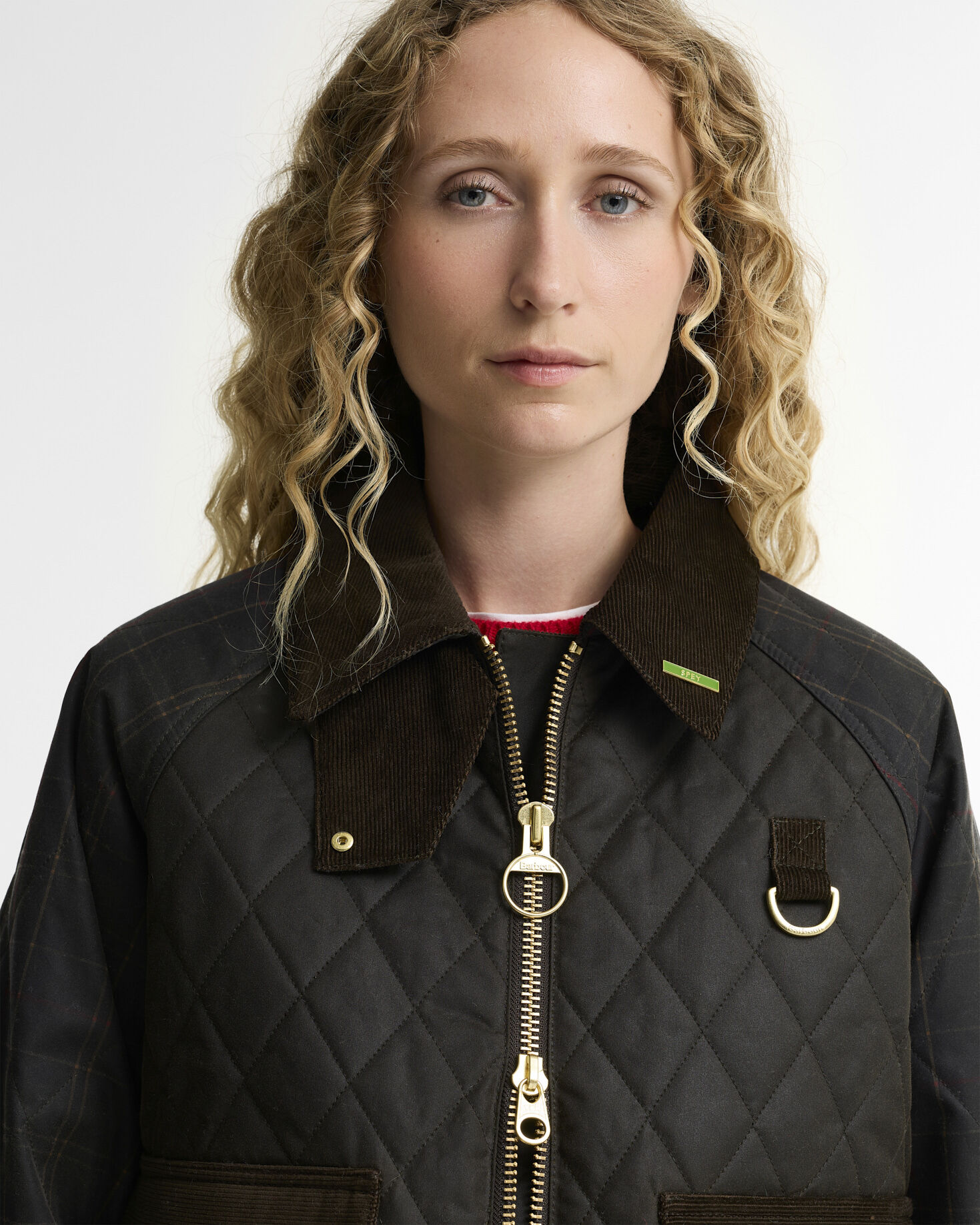 Tartan Reimagined Icons Tartan Quilted Spey Waxed Jacket Olive/Classic