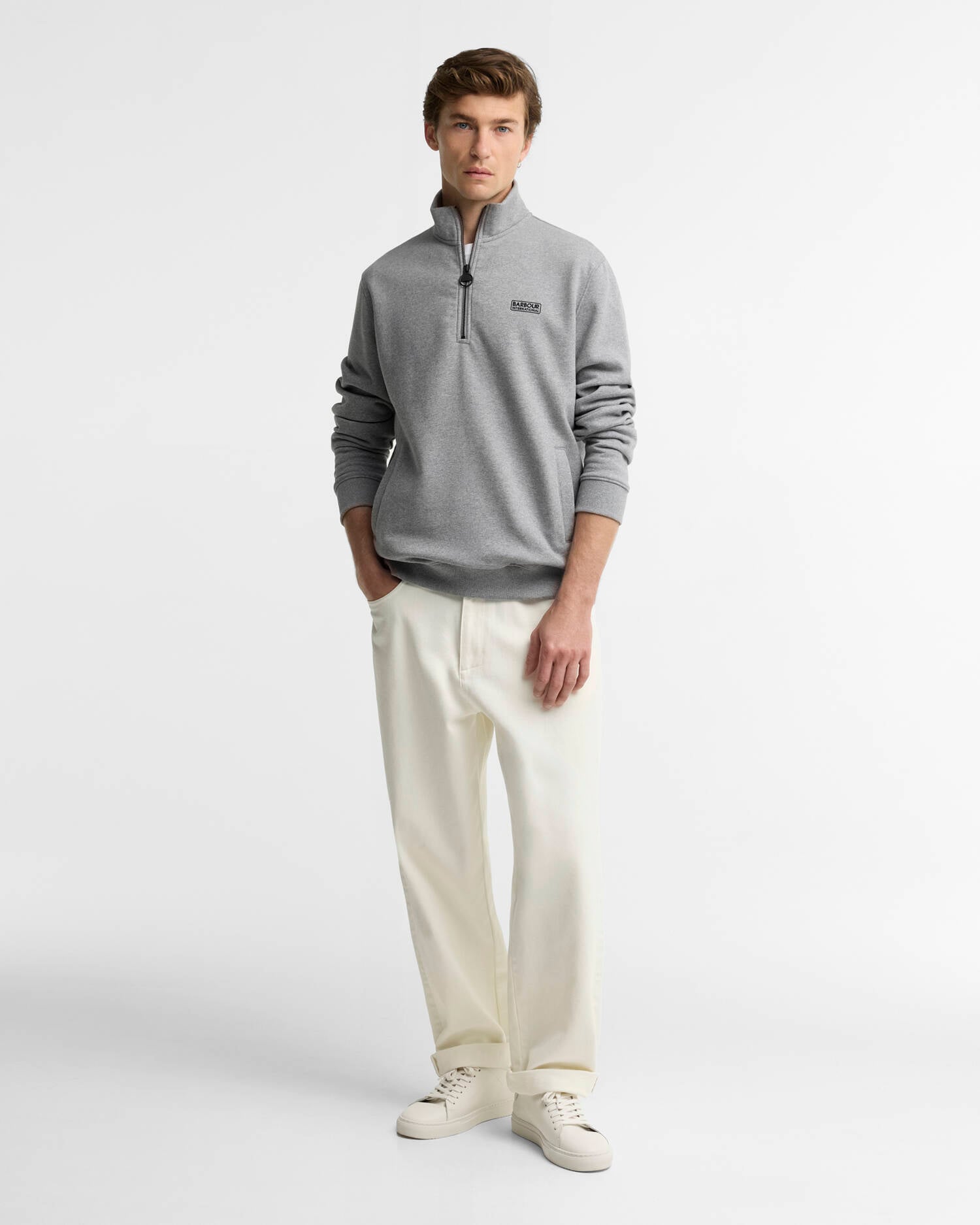 Essential Half-Zip Sweatshirt Anthracite Marl image number 1