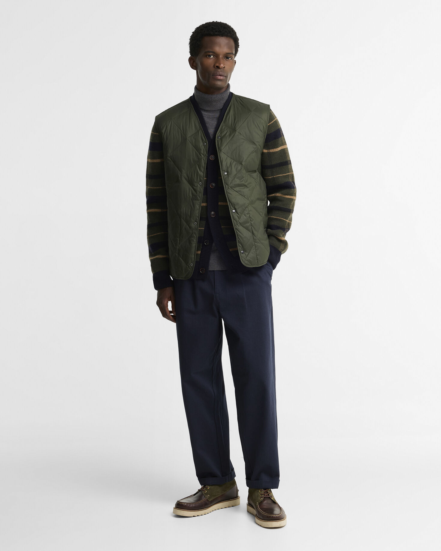 Gilet reversibile in piuma leggera e tartan Classic Tartan