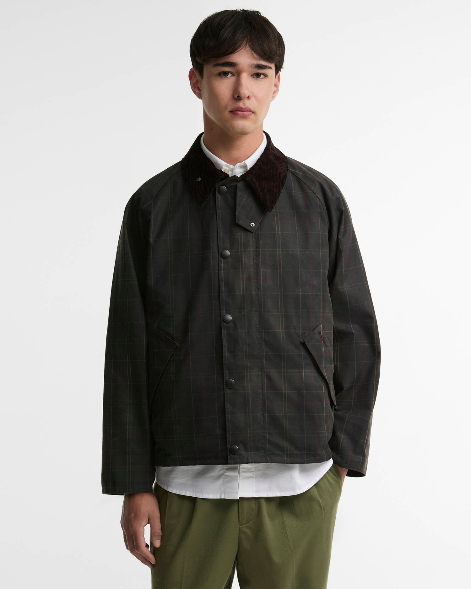 Tartan Transport Waxed Jacket Dark Tartan image number 0