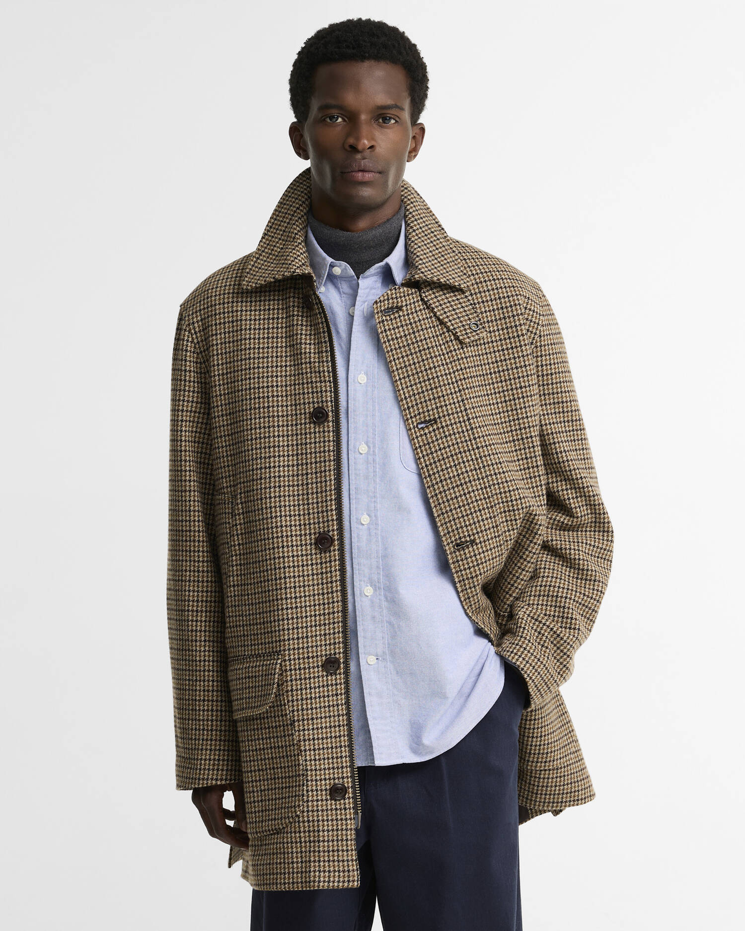 Modified Border Wool Jacket Dark Sand image number 0