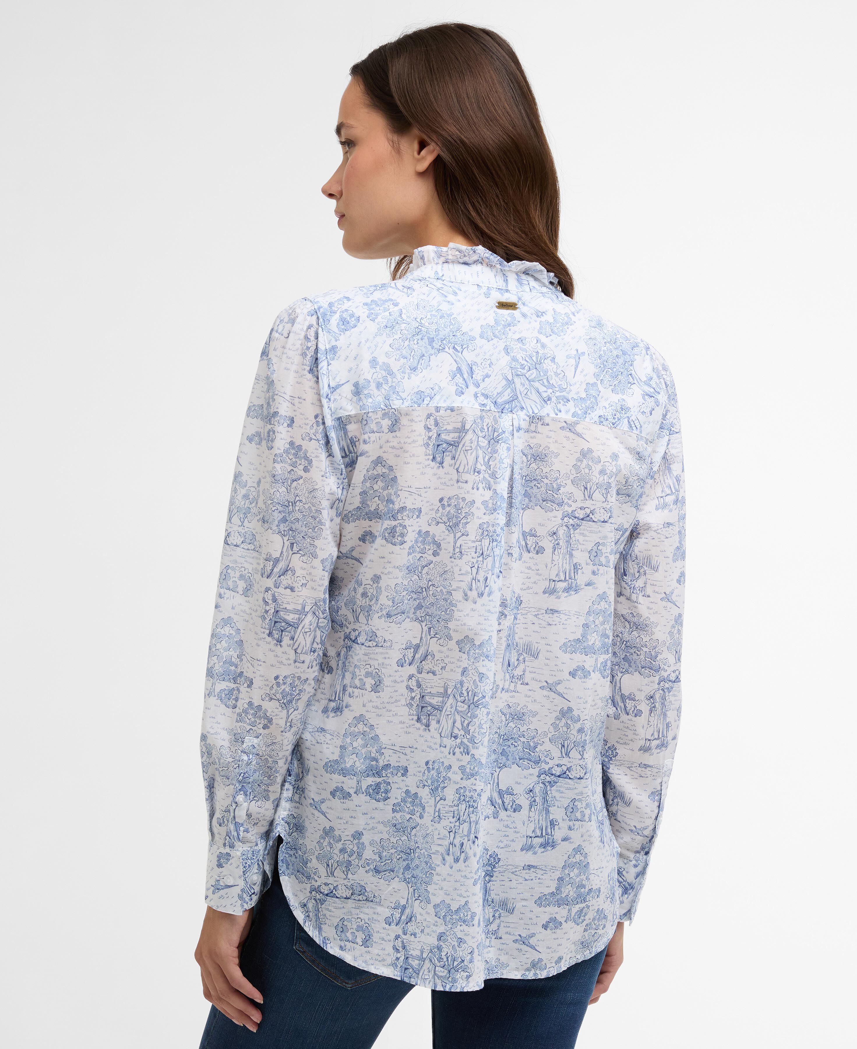 Hemd Wisteria Ink Blue Print