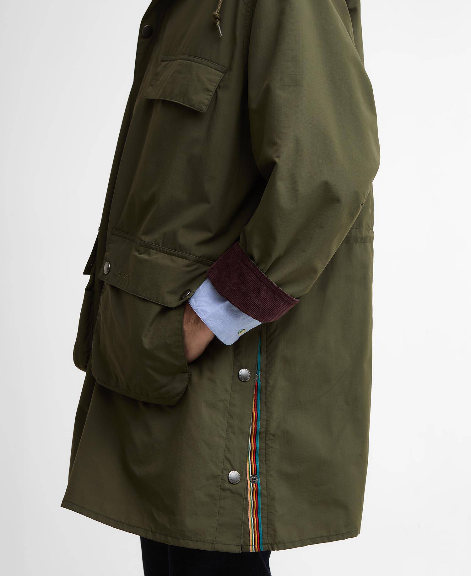 Paul Smith Loves Barbour Casual Parka Fern image number 4
