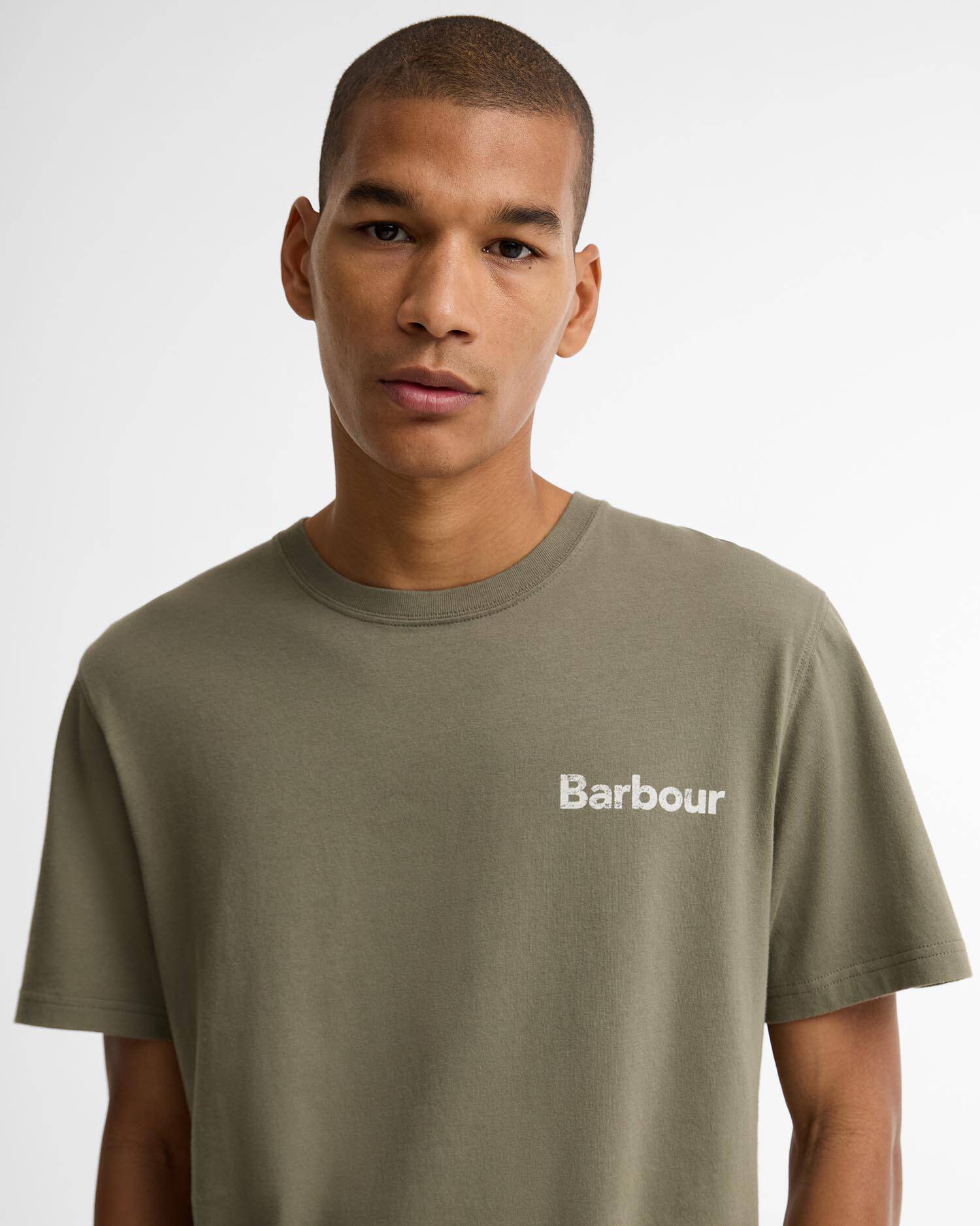 Dearham Graphic Tailored T-Shirt Dusty Olive image number 3