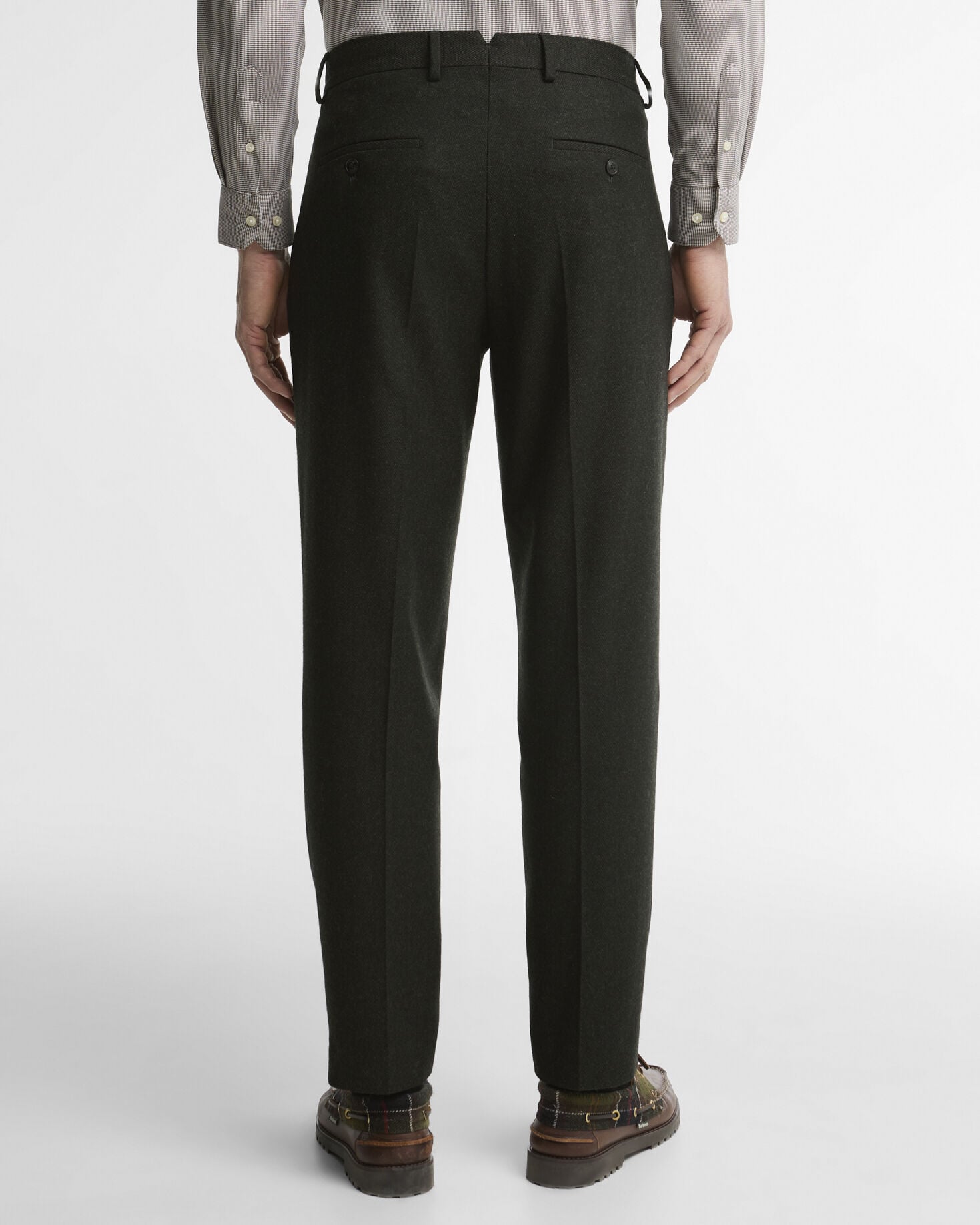 Fairford Herringbone Tailored Trousers Forest