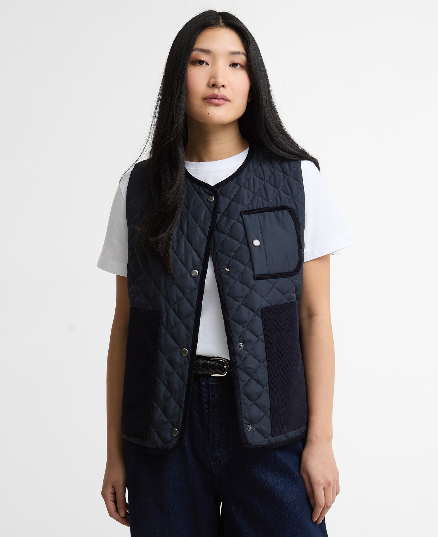 Thulby Quilted Gilet Dark Navy