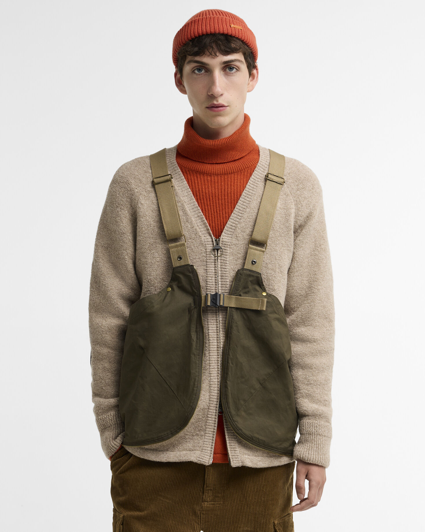 Barbour x Norbit Drywax Vest Khaki Brown