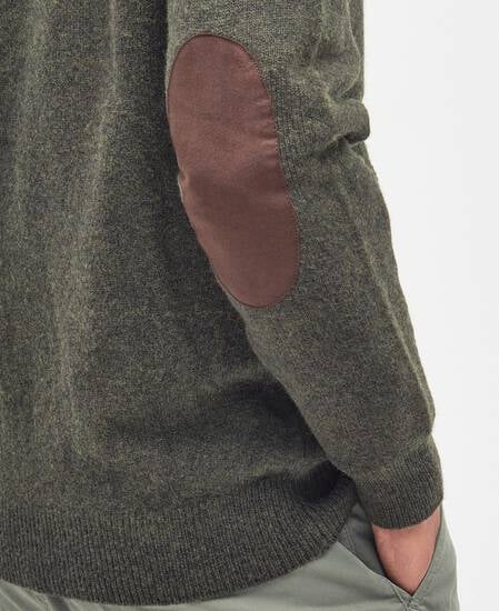 Essential Elbow-Patch Cardigan Seaweed