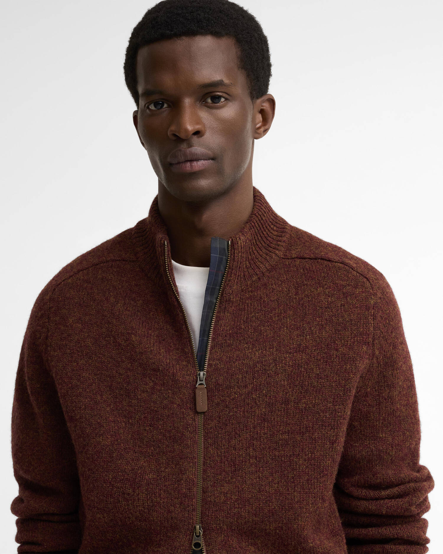 Talder Zip-Up Jumper Russet image number 3
