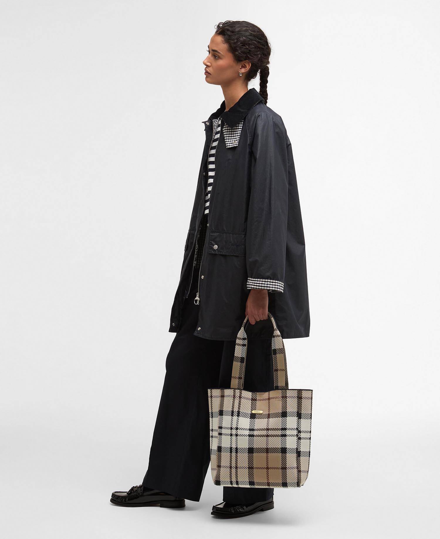 Layla Tartan Shopper Bag Rosewood Tartan image number 1