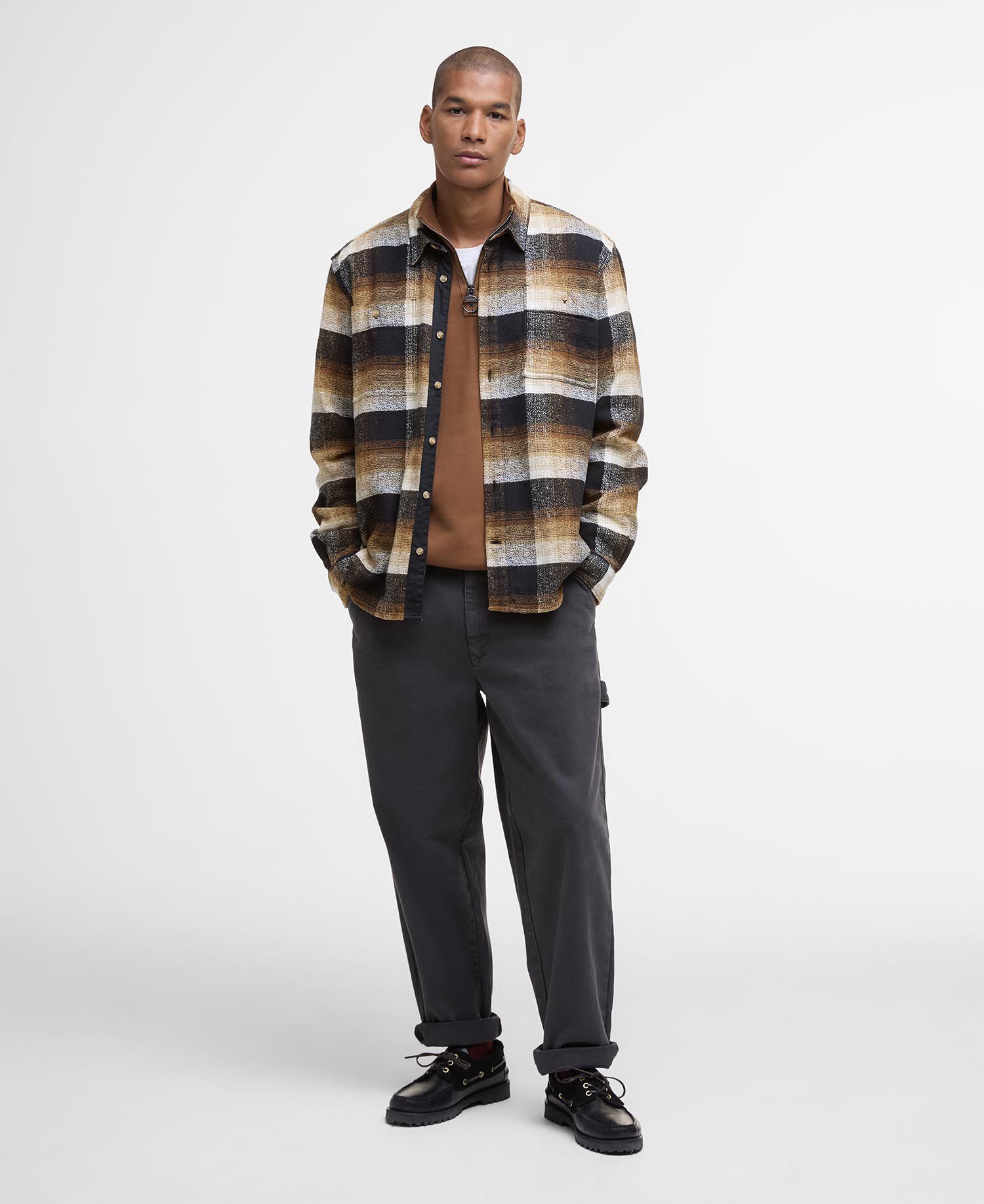 Hemd Woodfoot Checked Relaxed Black