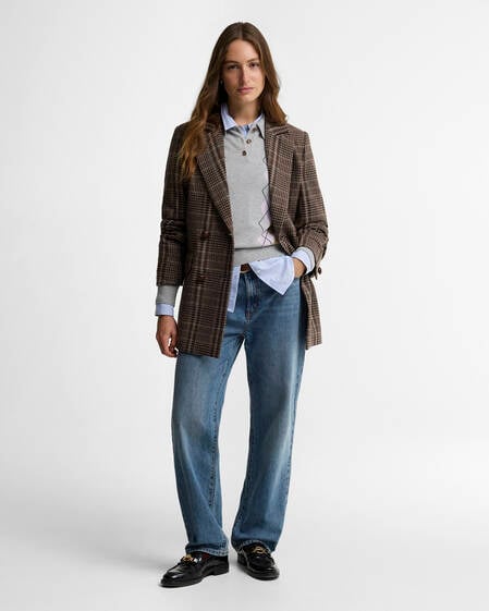 Blazer a doppio petto Amryn Price Of Wales/Ganache