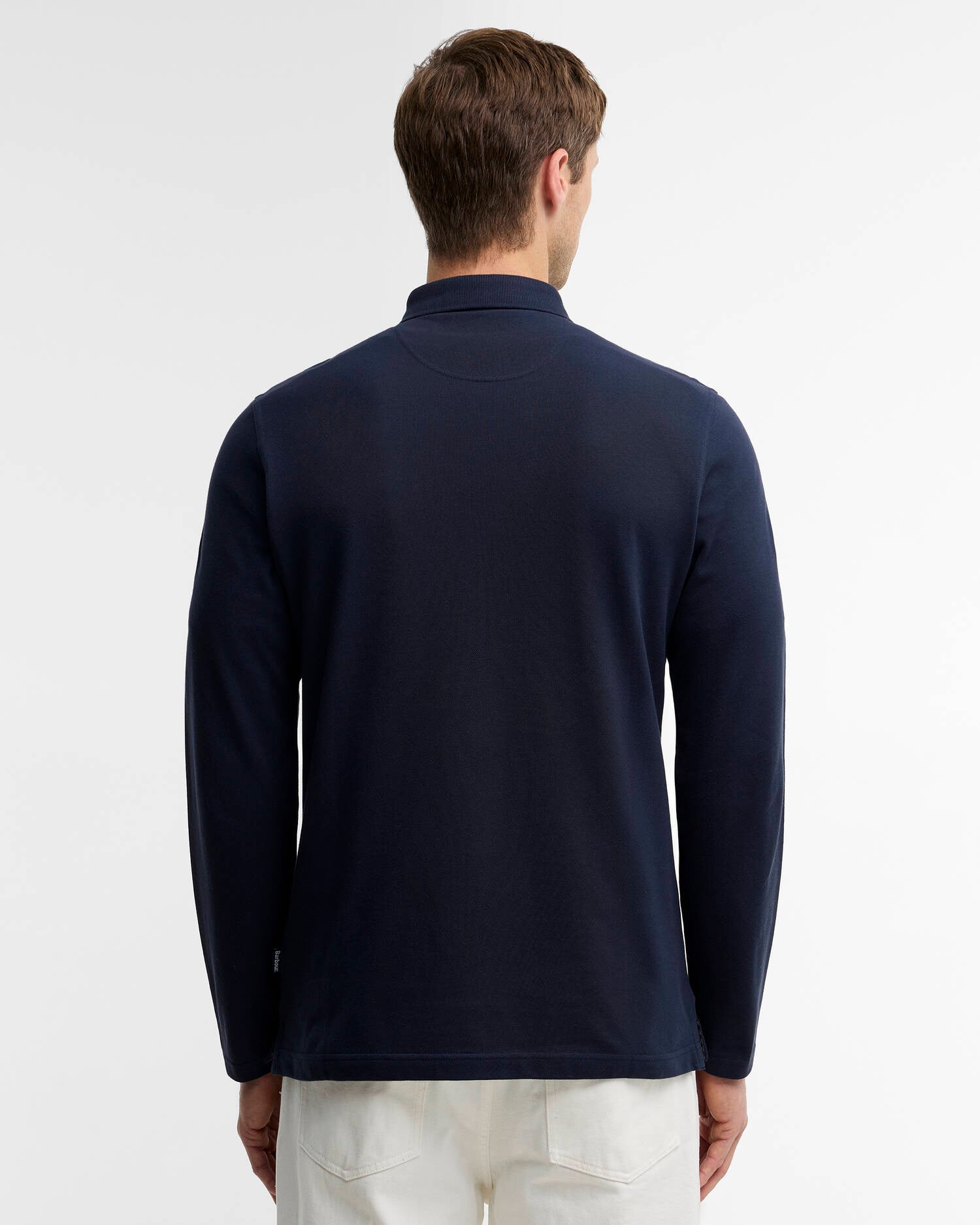 Blaine Tartan Long-Sleeved Polo Shirt Navy image number 2