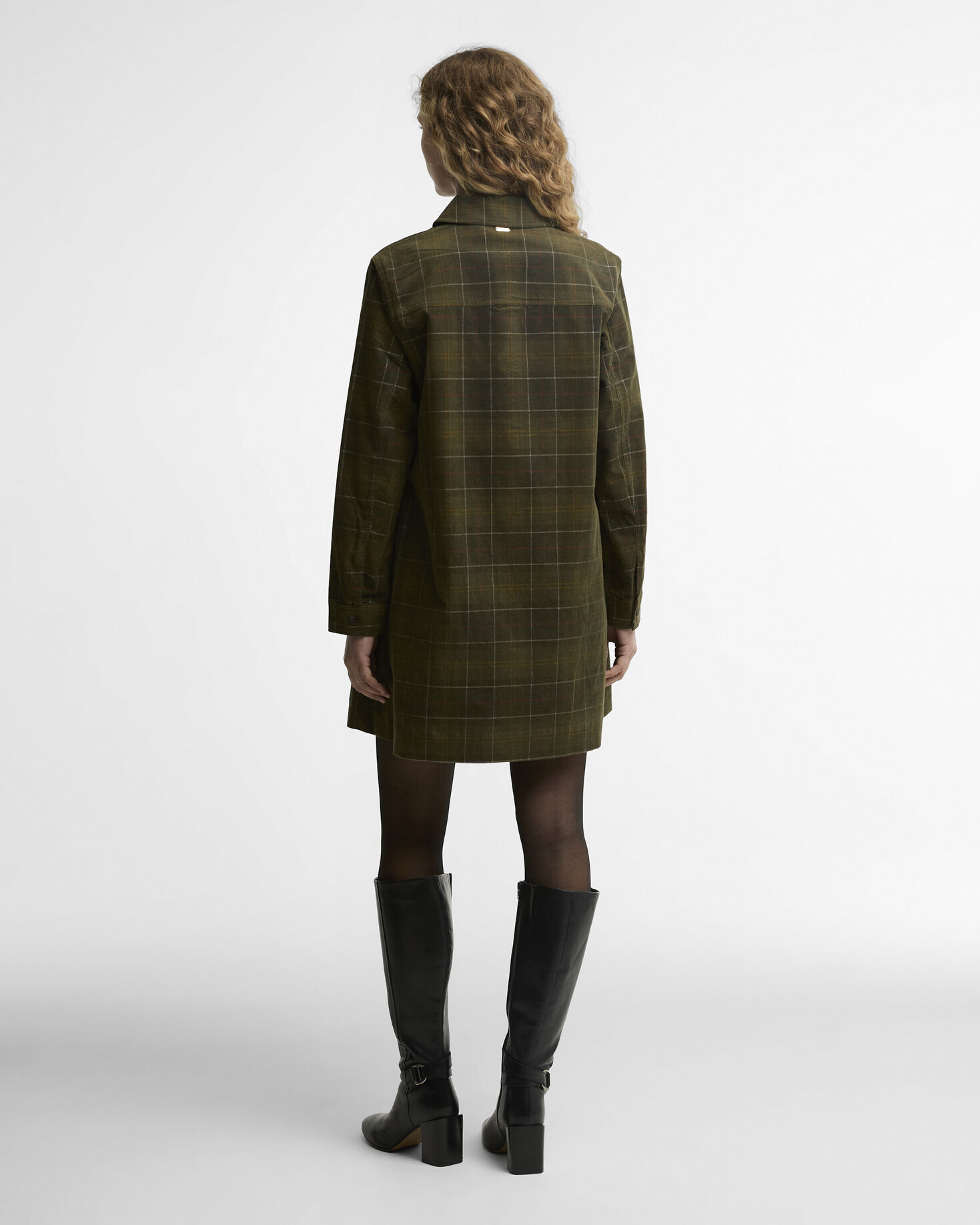 Shae Tartan Mini Dress Sage/Classic Tartan
