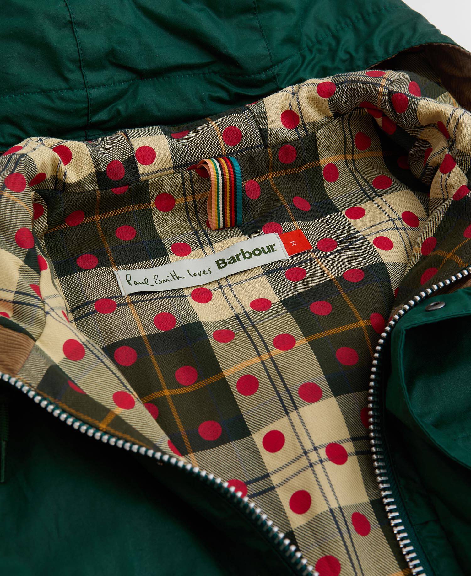 Paul Smith Loves Barbour Durham Waxed Jacket Rich Green image number 8