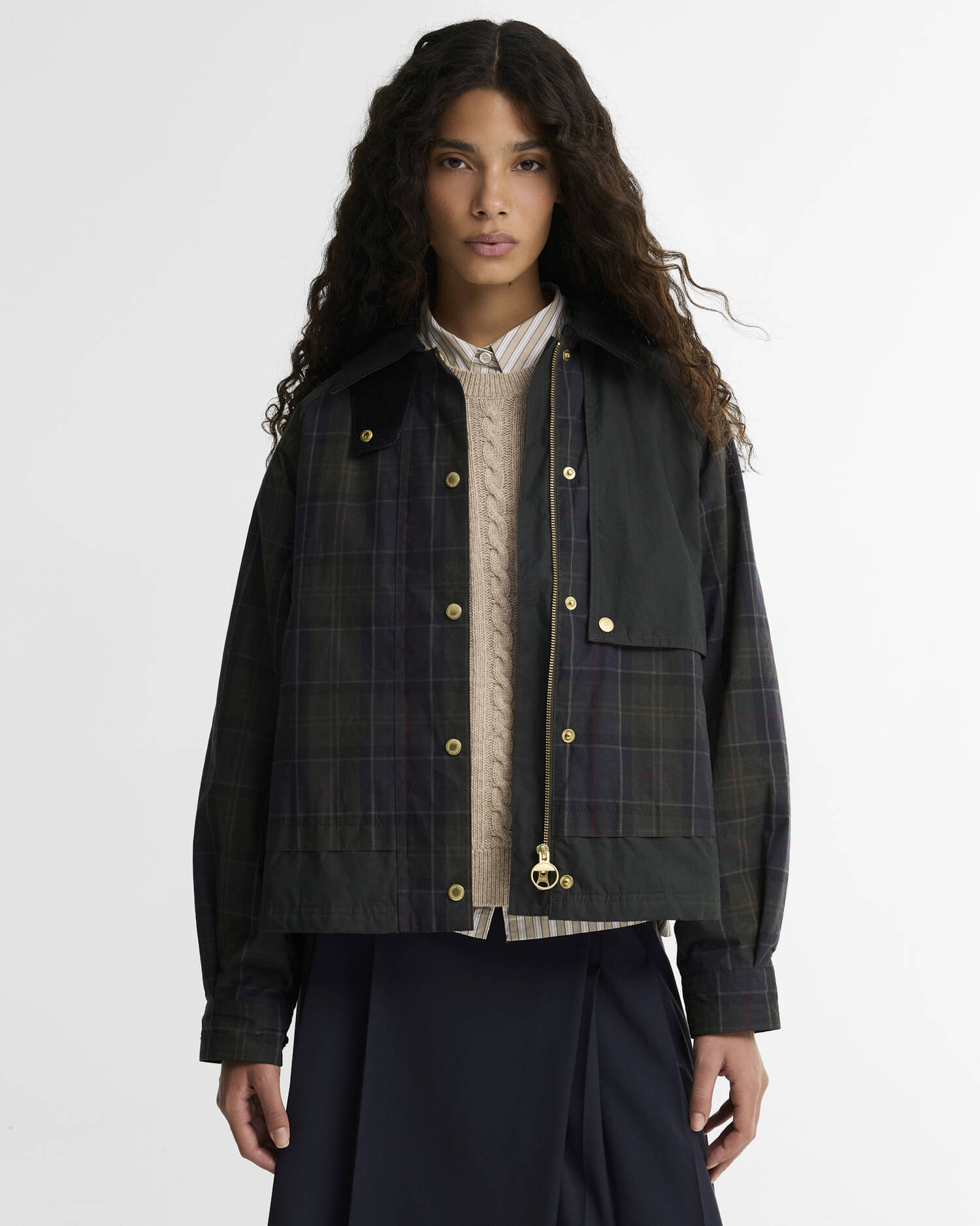 Truro Check Casual Jacket Shadow Classic/Dk Fern/Mixed Tartan image number 0