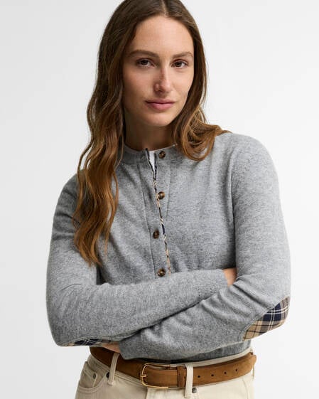 Cardigan Pendle Grey Marl/Birchwood Tartan
