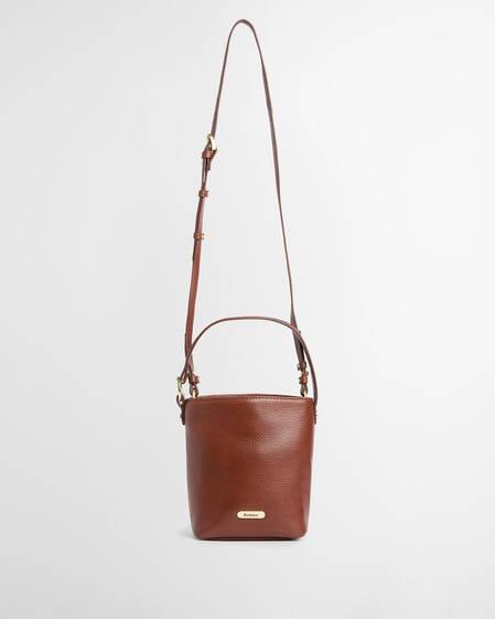 Cedar Mini Leather Bucket Bag Brown