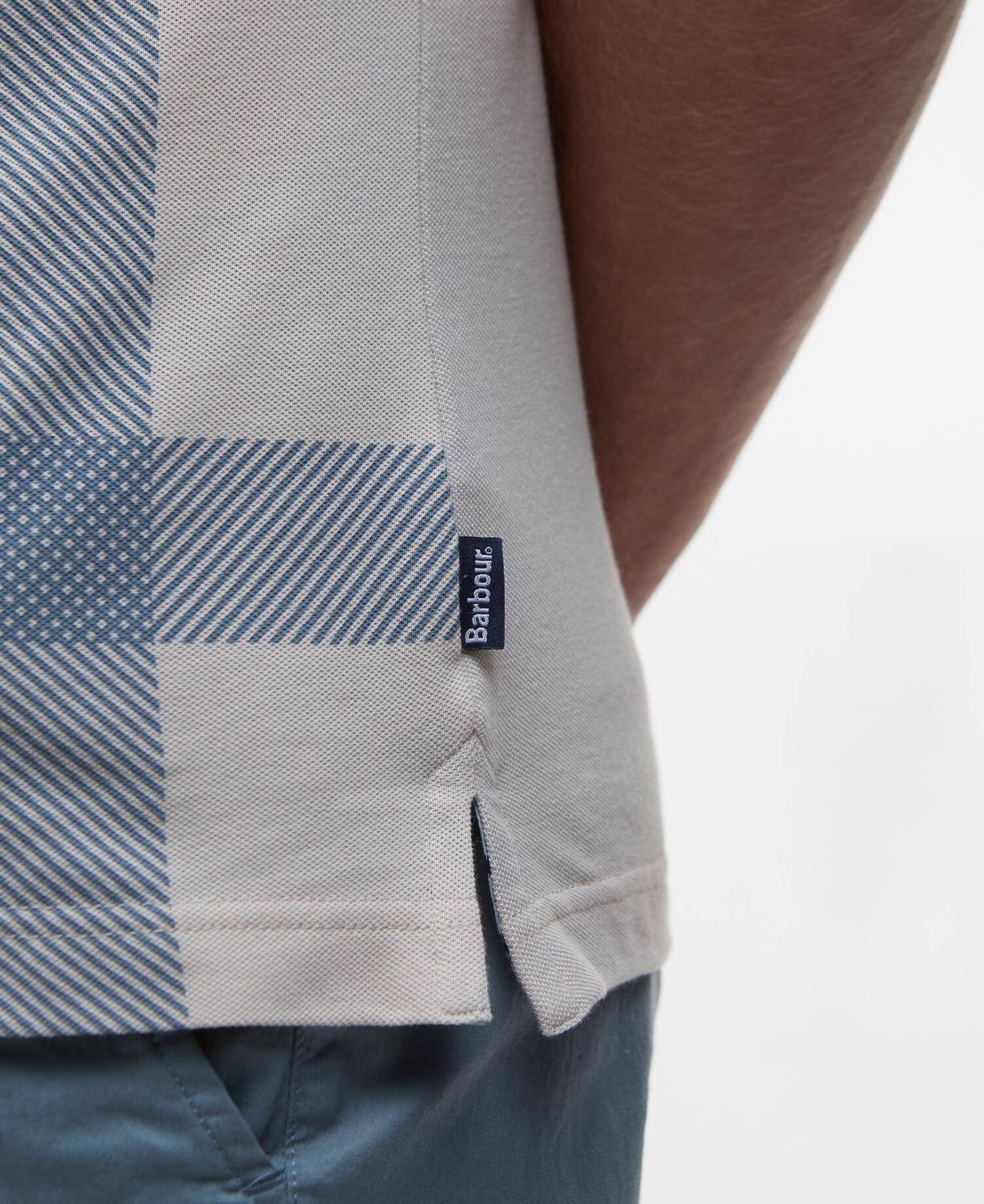 Blaine Tartan Short-Sleeved Polo Shirt Mist image number 4