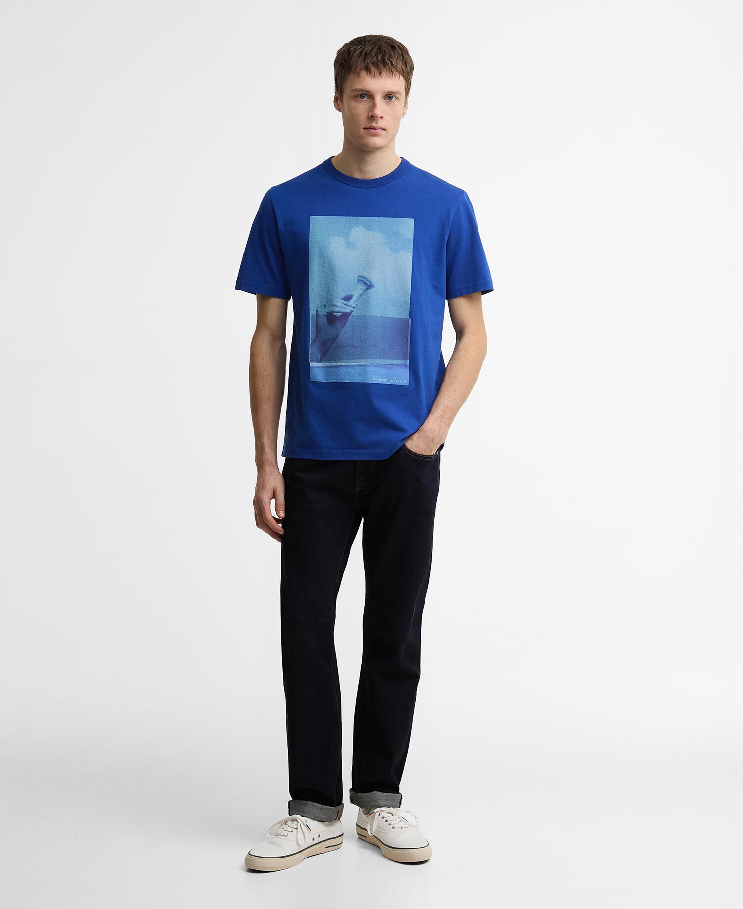 Paul Smith Loves Barbour Scoop T-Shirt Royal