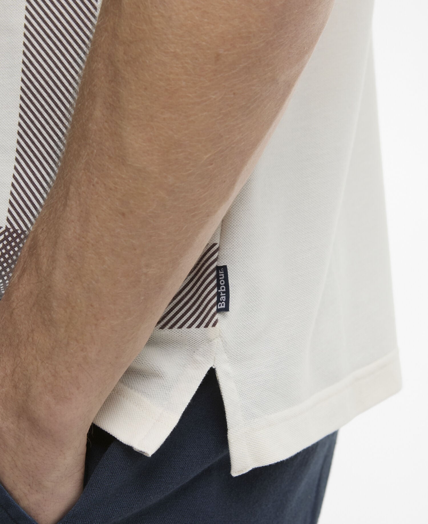 Blaine Tartan Short-Sleeved Polo Shirt Whisper White