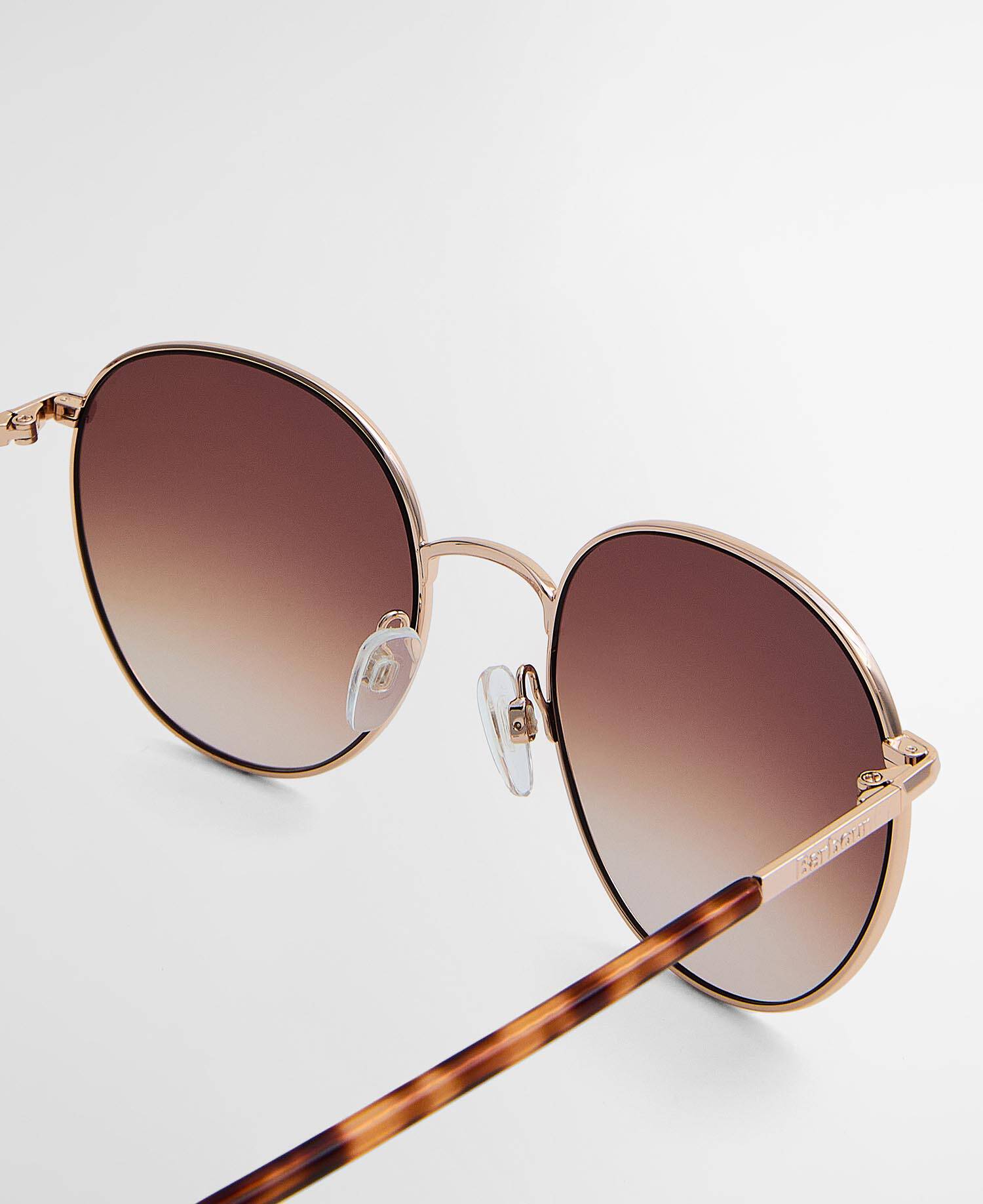 Rounded Metal Sunglasses Gold image number 2