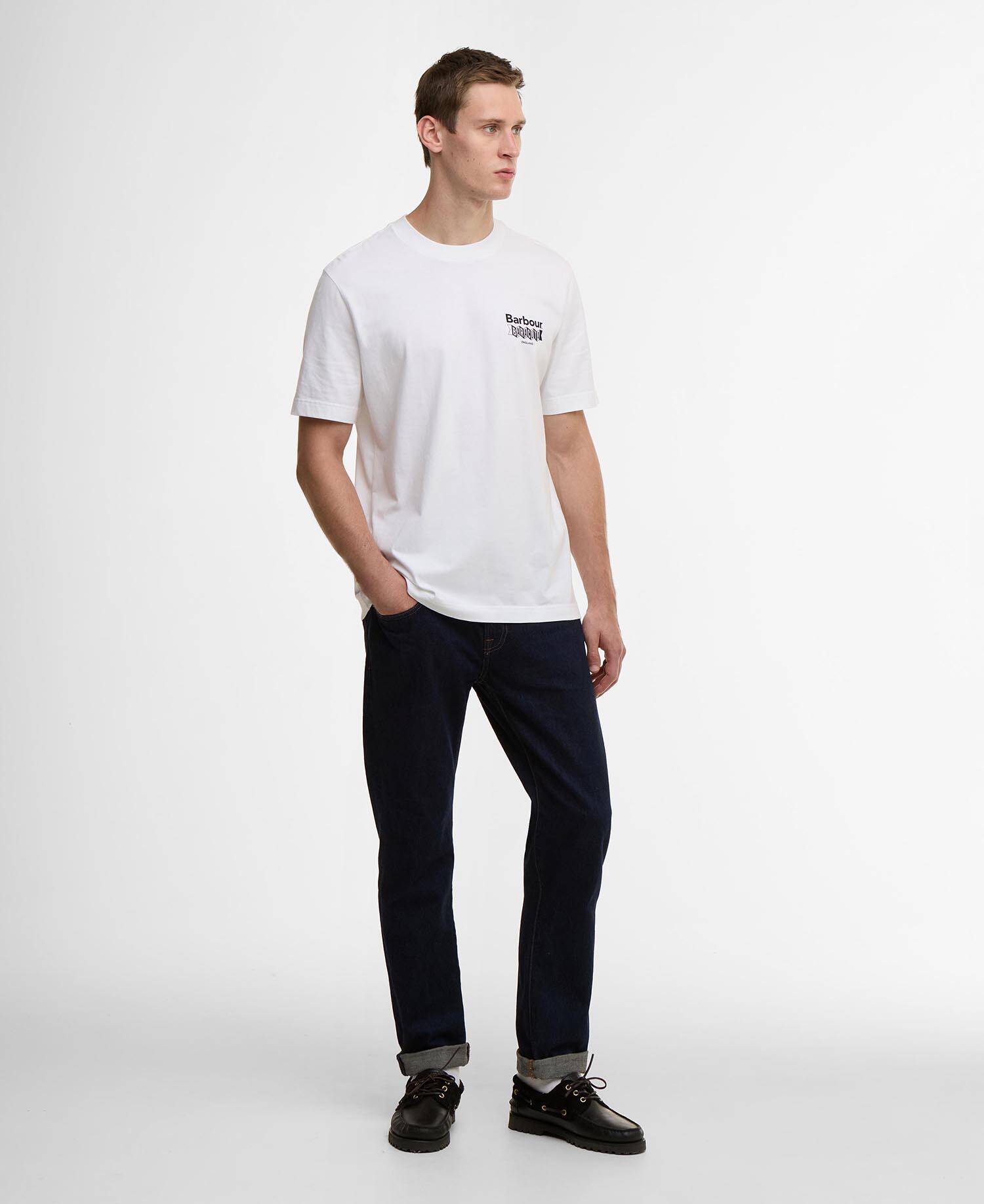 Barbour x Baracuta All Nighter Oversized T-Shirt White image number 1