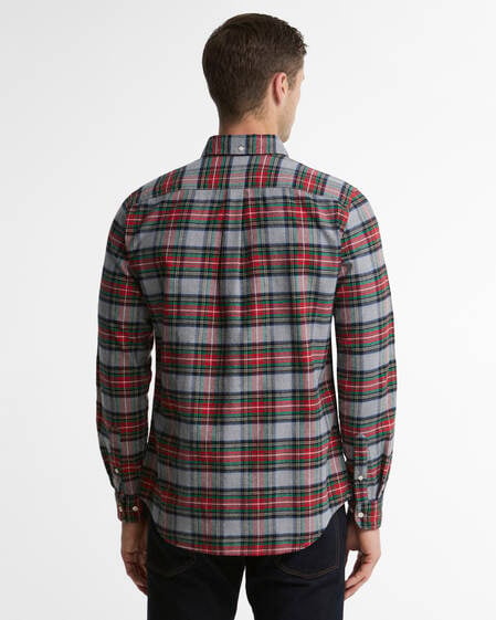 Hemd Ronan Tailored Check Mid Grey Marl