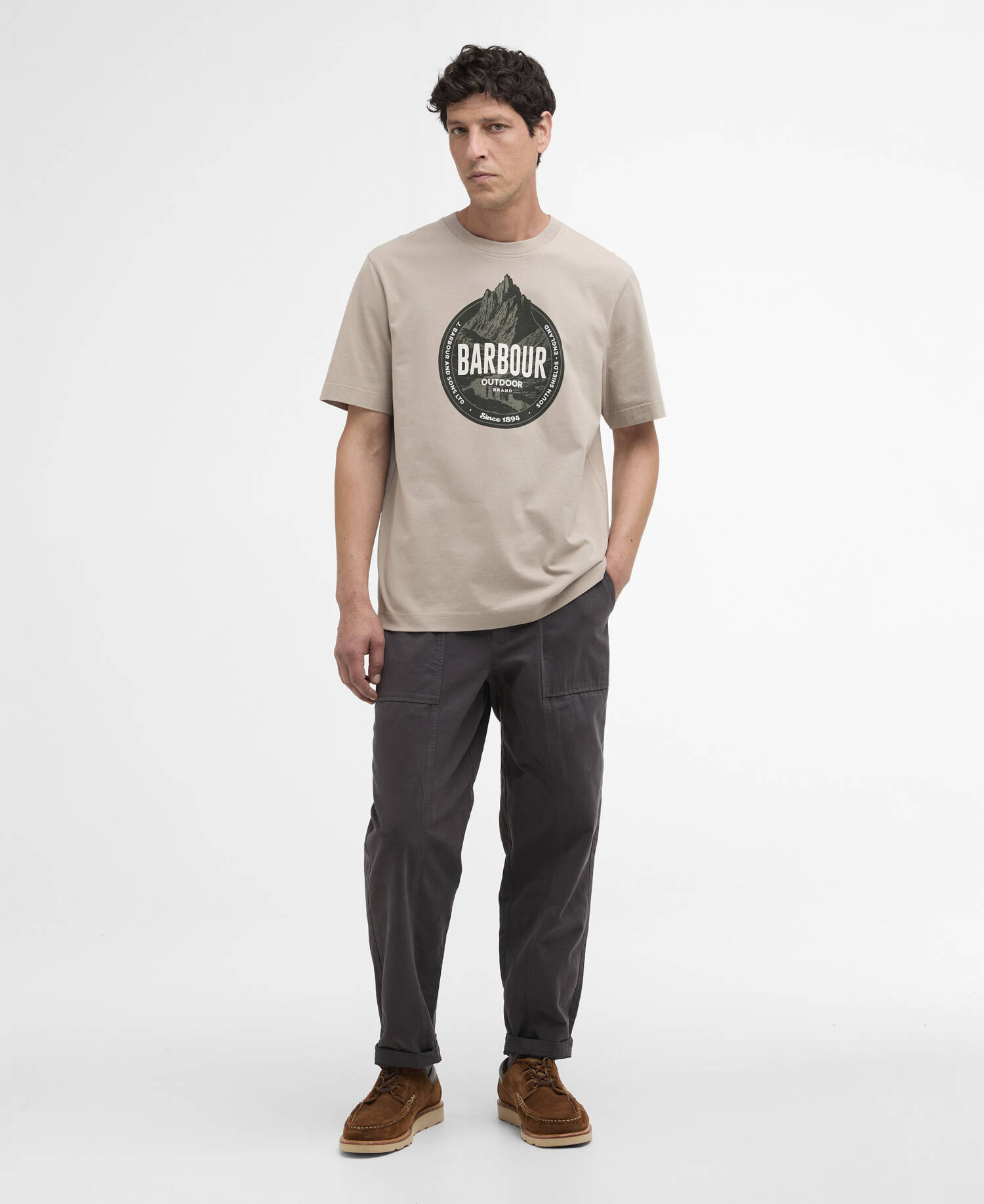 T-shirt dalla vestibilit&agrave; comoda Basswood Concrete image number 1