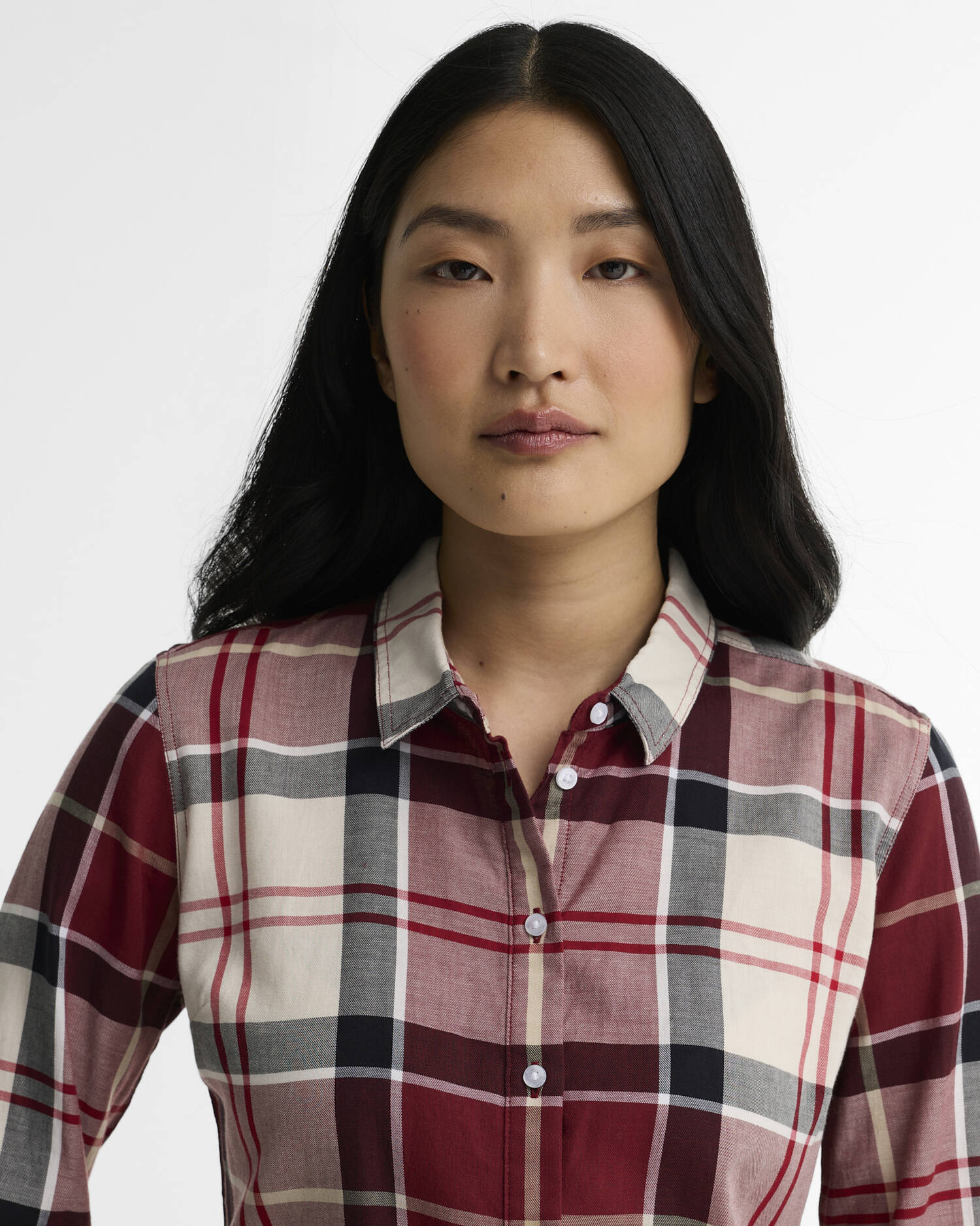 Bredon Regular Long-Sleeved Shirt Lt Cardinal Tartan image number 3