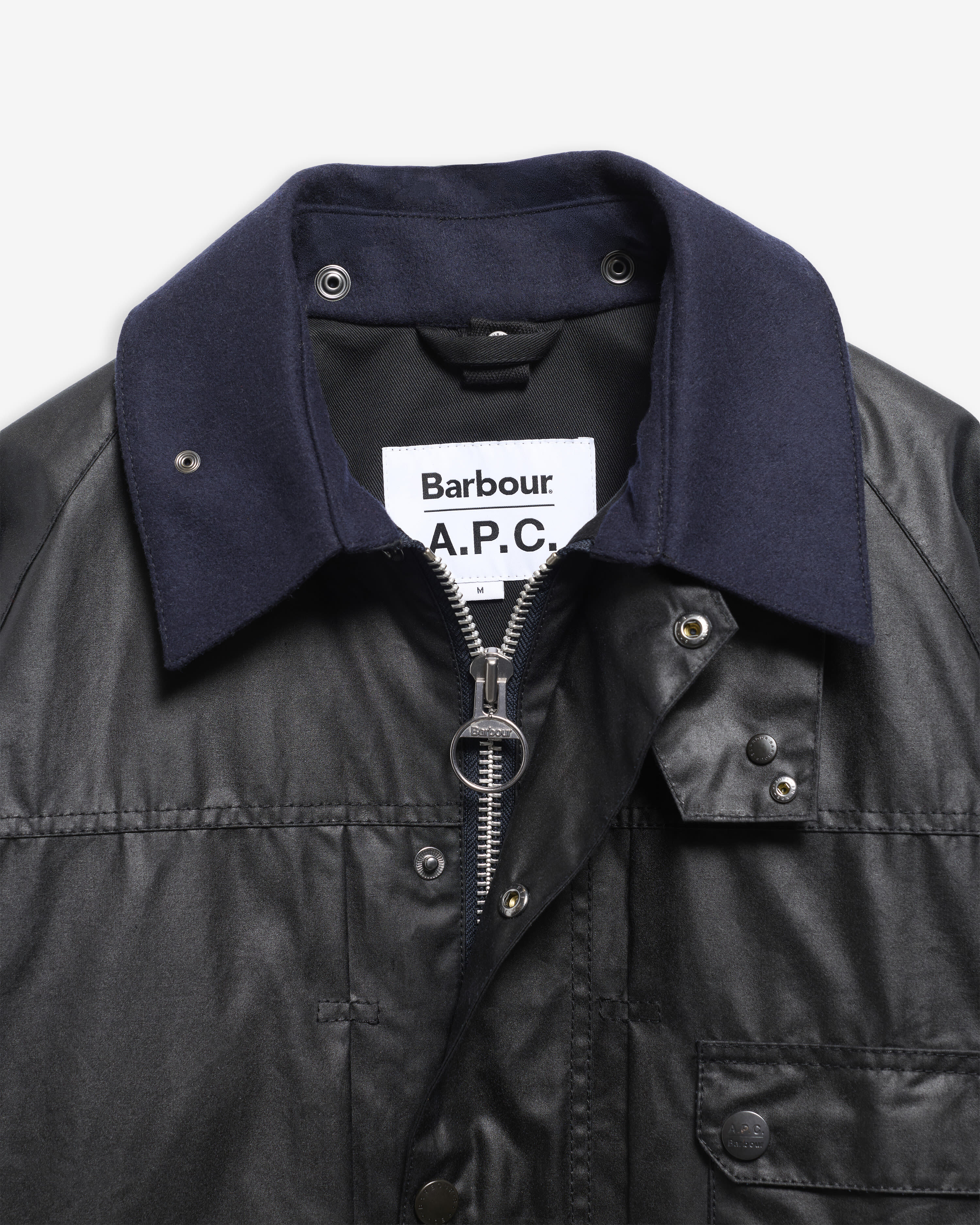 Barbour x A.P.C. Beaufort Waxed Jacket Dark Navy