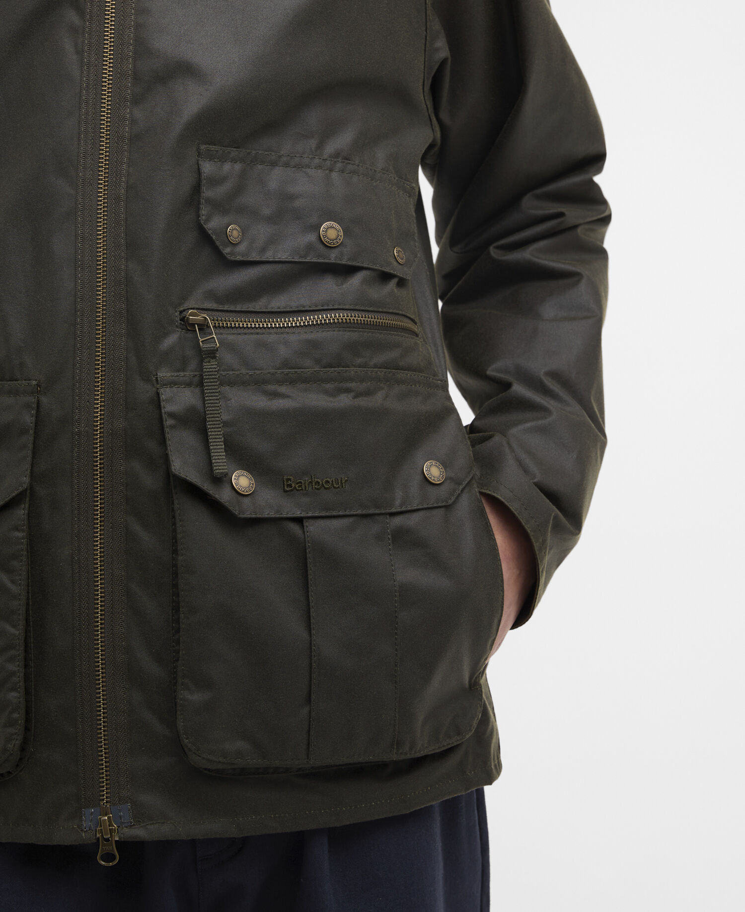 Re-Engineered Blackett Spey Waxed Jacket Archive Olive
