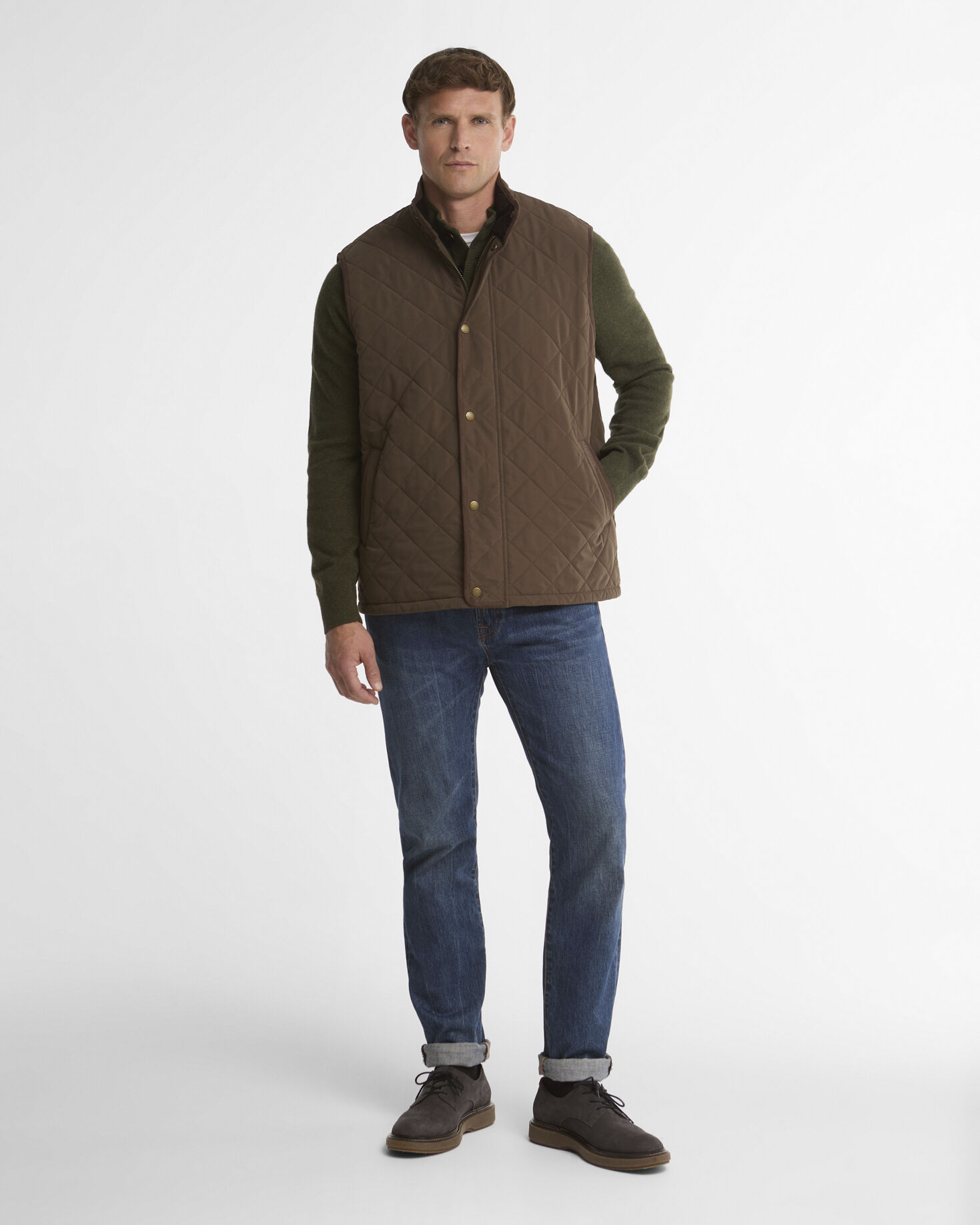 Rosley Polarquilt Gilet Dark Olive