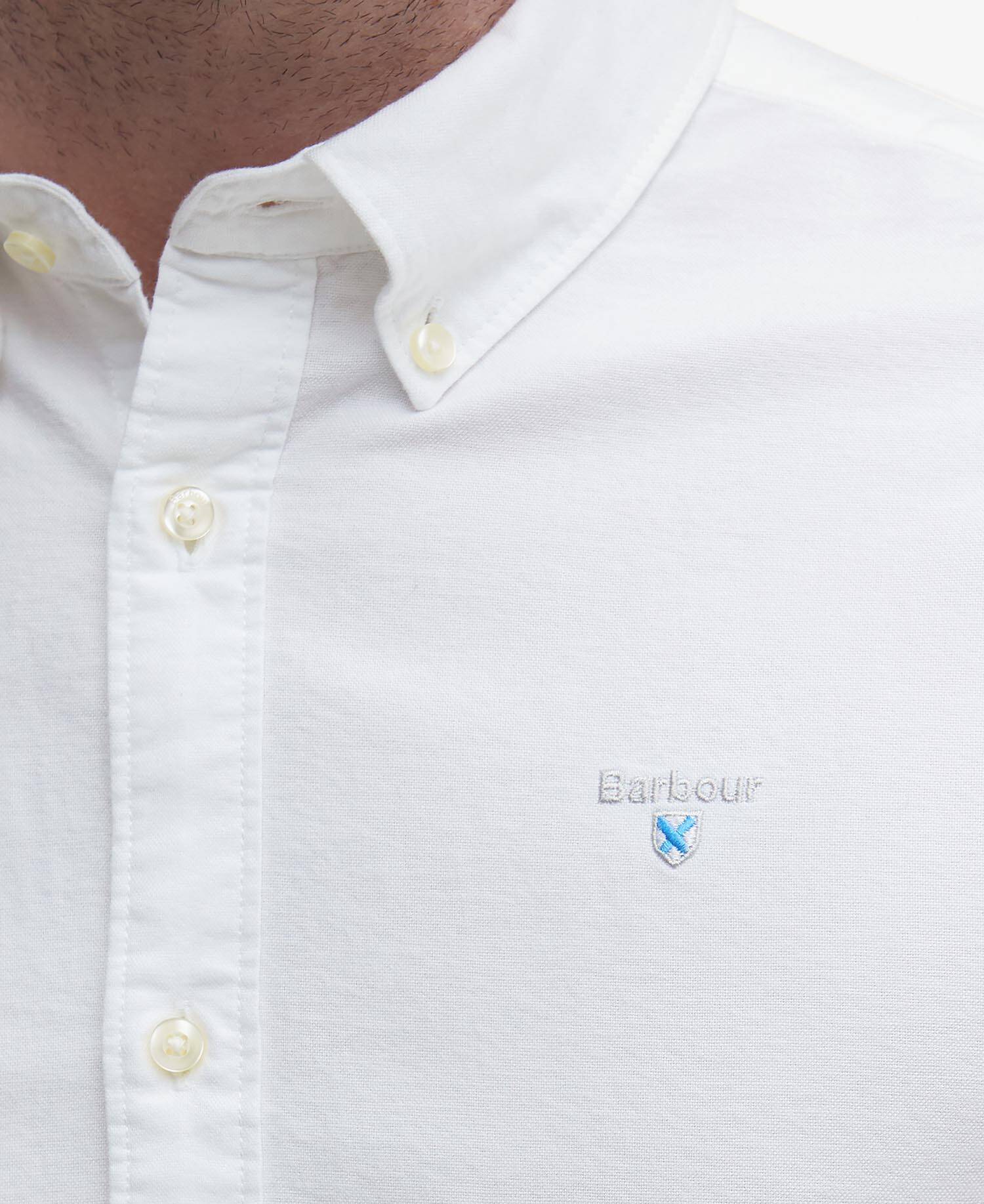 Oxtown Oxford Tailored Short-Sleeved Shirt Classic White image number 4